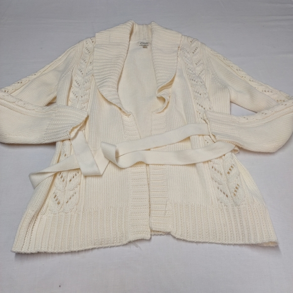 St. John's Bay Women's Cream White Sweater Cardigan Size XL NWOT - Picture 3 of 9